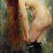 Nude Woman in Black Stockins